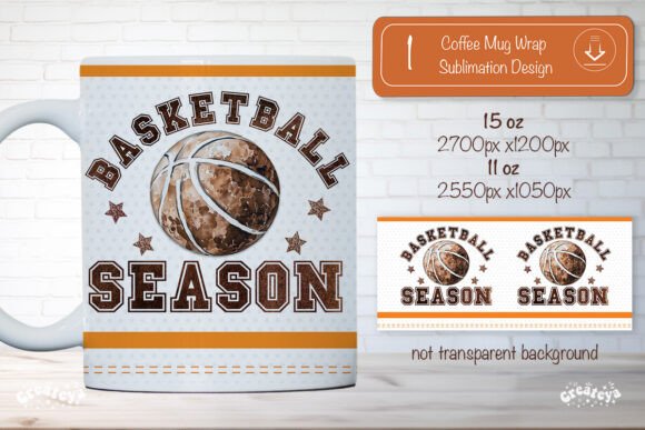 Basketball Season Mug Wrap Sublimation