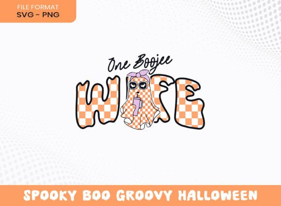 Boojee Wife Halloween Groovy Boo Bow SVG