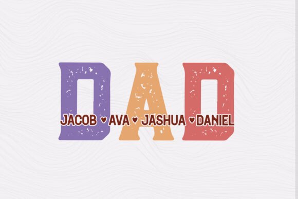Father's Day SVG PNG - Dad Jacob Ava