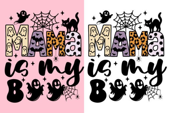 Mama is My Boo Vintage Halloween Svg