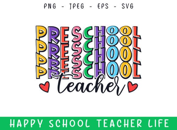 Preschool Teacher Life Kindergarten SVG