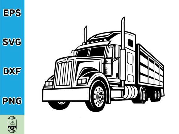 Semi Truck SVG Vector Review