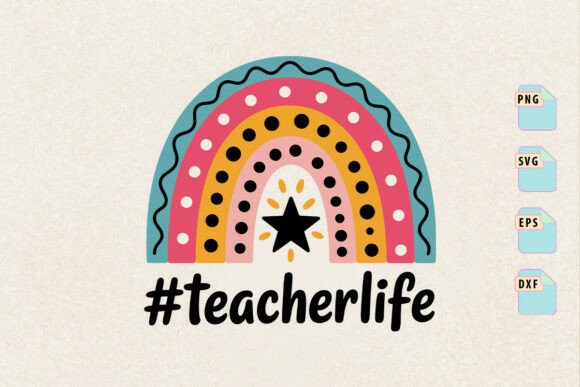 Teacher Rainbow Svg Png, Teach Love Svg